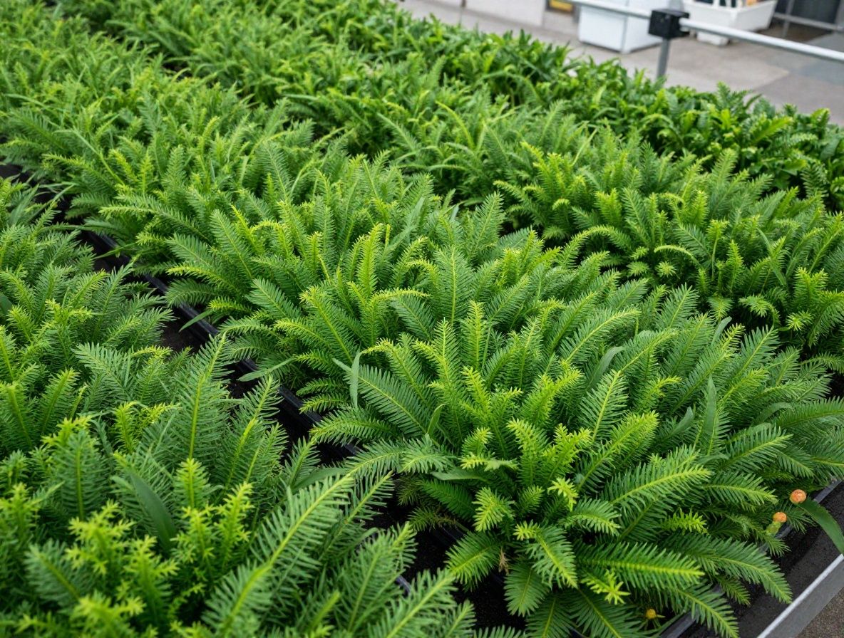 Makrokuvaus tummista vihreistä lehtivihanneksista ja manteleista, kuvaten magnesiumin monipuolisia kasvilähteitä luonnollisessa asetelmassa